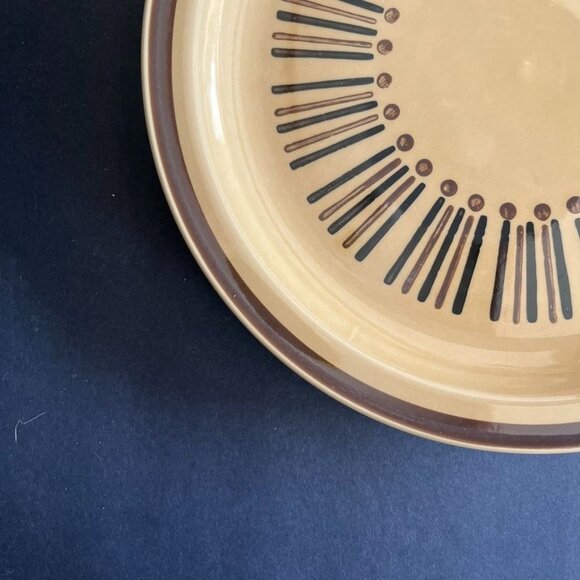 MCM Moonglow Stoneware Dinner Plates (4) Rare Spokes & Dots Pattern Japan - Picture 3 of 5